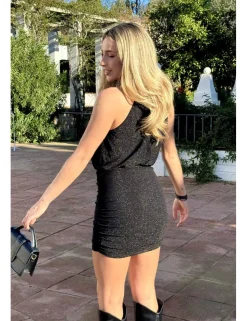 Vestido lúrex negro