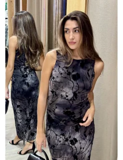 Vestido tie-dye gasa marengo