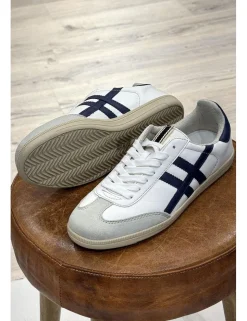 Zapatillas casual bicolor blanco-azul marino