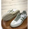 Zapatillas casual bicolor blanco-kaki