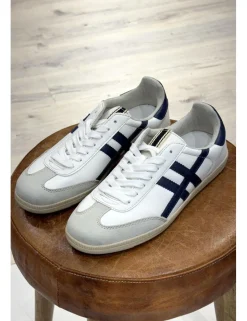 Zapatillas casual bicolor blanco-azul marino