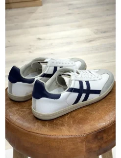 Zapatillas casual bicolor blanco-azul marino
