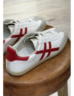 Zapatillas casual bicolor blanco-rojo