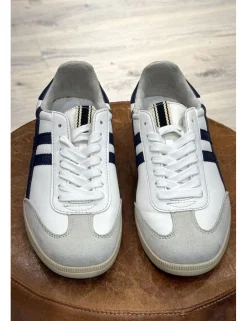Zapatillas casual bicolor blanco-azul marino