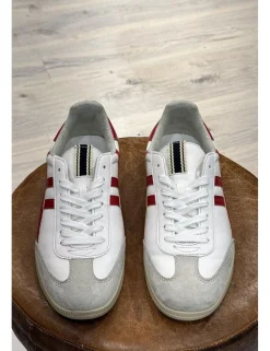 Zapatillas casual bicolor blanco-rojo